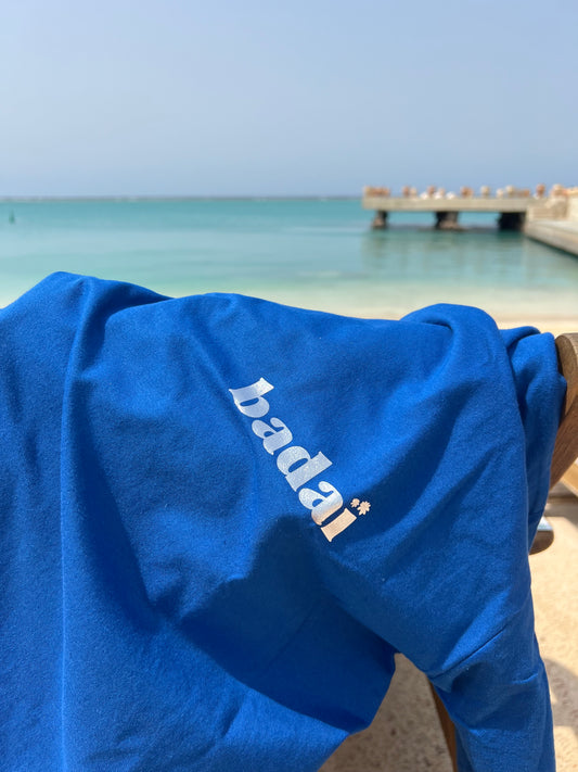 Gulf shores charm Oversized Tee - Azure Blue Silver