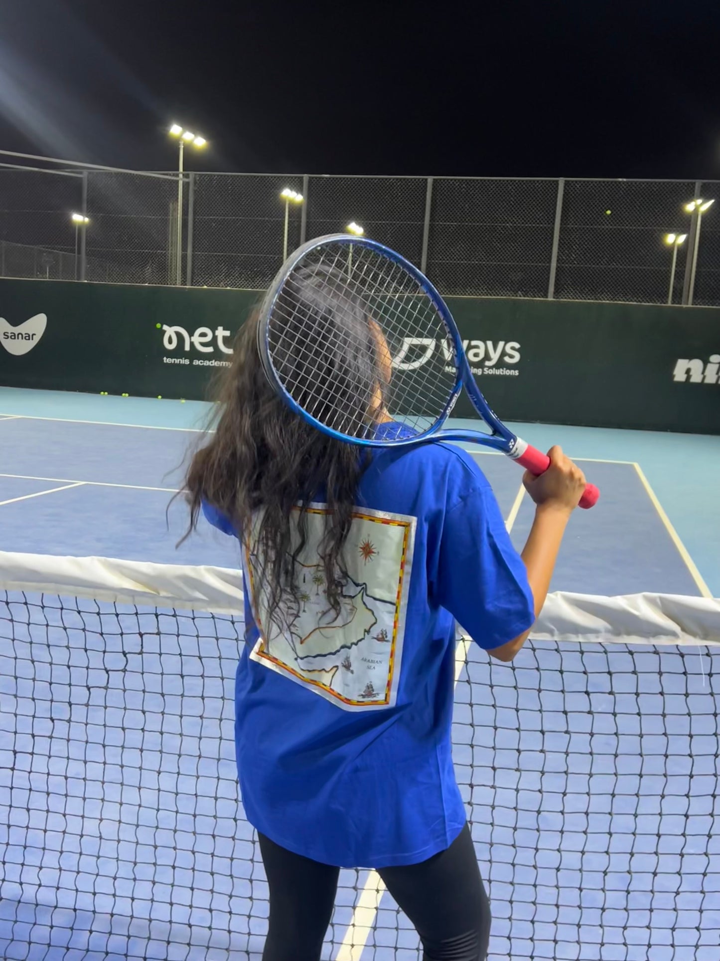 Gulf shores charm Oversized Tee - Azure Blue Silver